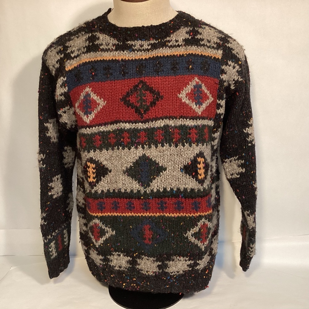 Woolrich Vintage Mens Wool Southwest Aztec design Sweater size small